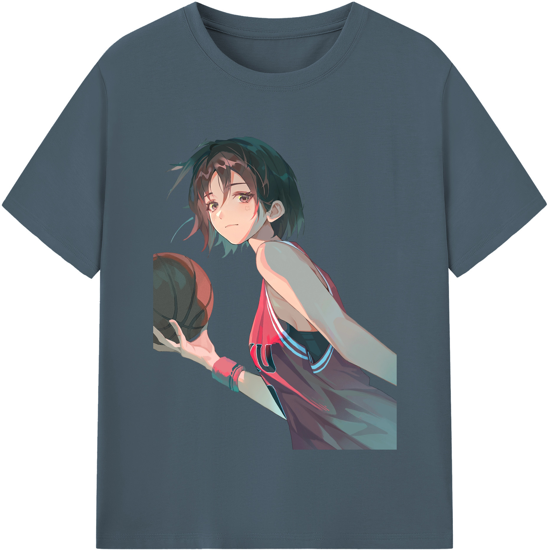 SLAM DUNK／スラムダンク 綿100％半袖Tシャツ（フロントプリント）